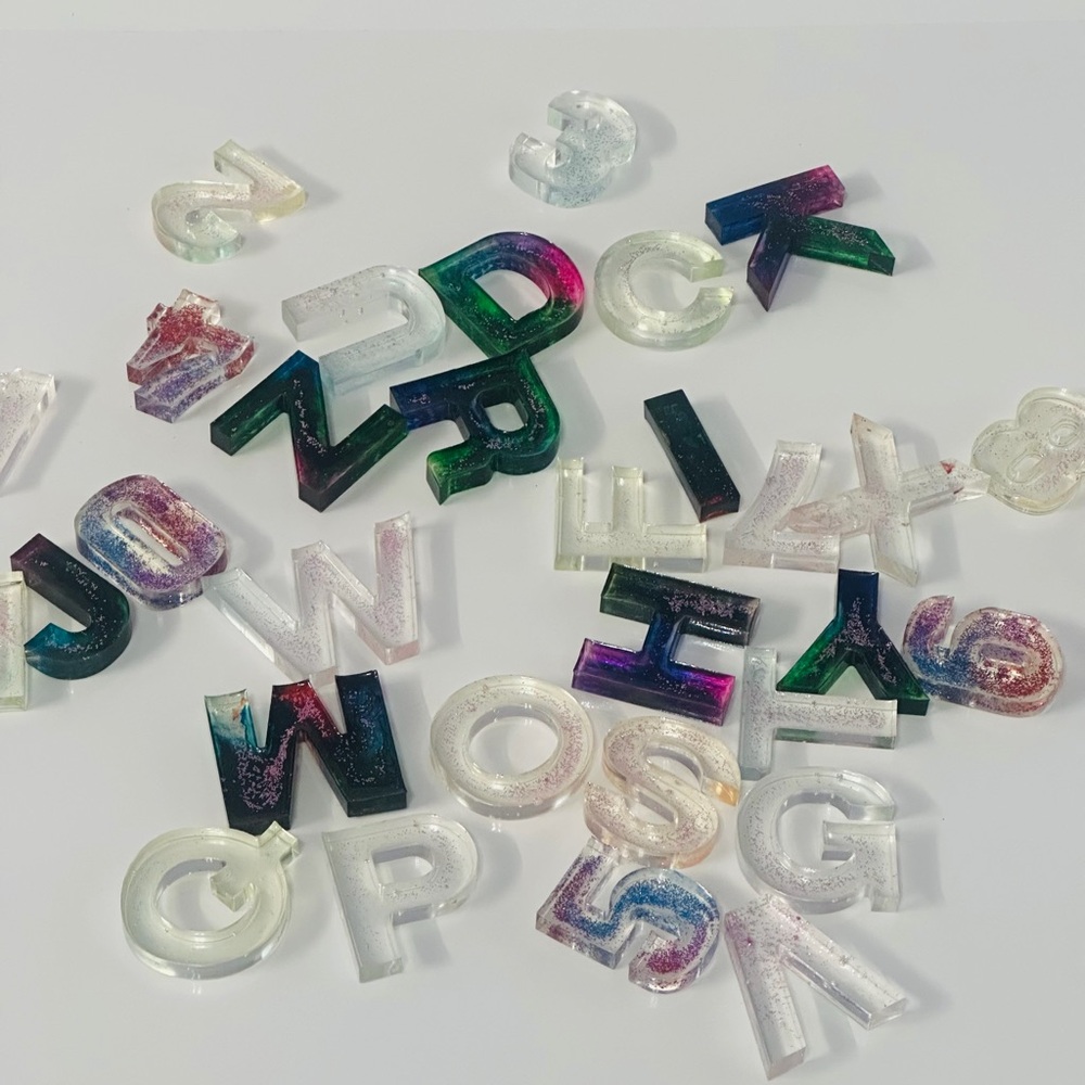 Epoxy Colorful Alphabet - Picture 3 of 3